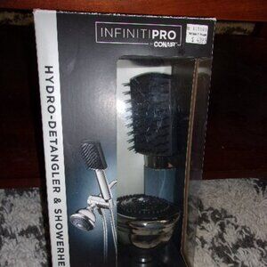 Hydro-Detangler and Showerhead, Wall-Mount Showerhead with 5-Settings, Chrome